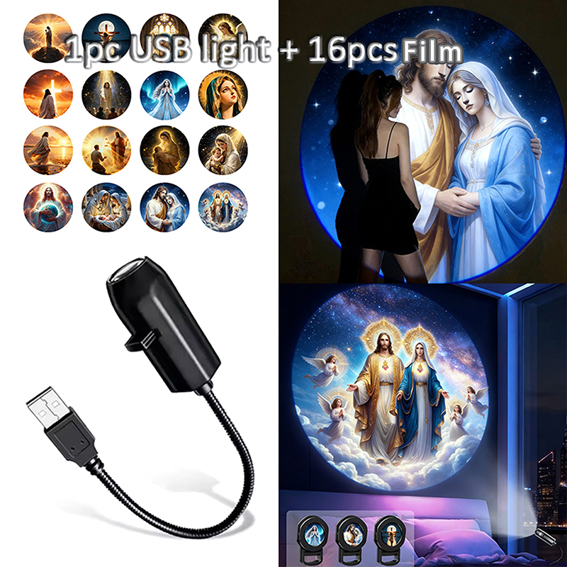 Home Cinema Led - 【AD】Tanrı ve Meryem Desenli Projeksiyon Işığı,