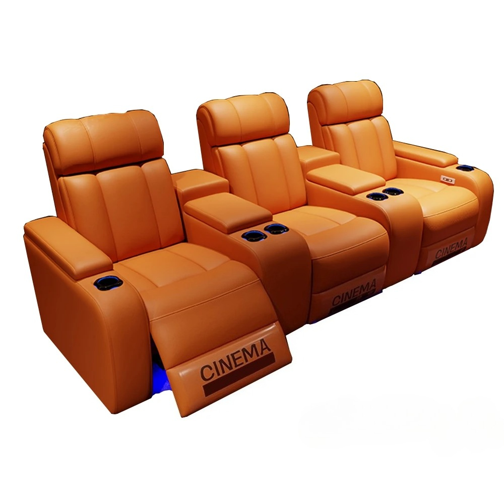 Home Cinema Recliner Chairs - Bardaklıklı Lüks Elektrikli Sinema Koltukları, Hakiki