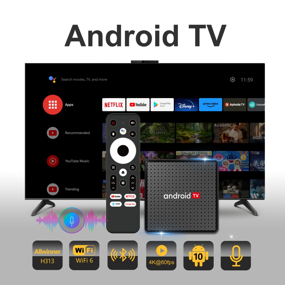 Home Cinema Media Player - Wudung X5 TV Box AndroidTV Allwinner