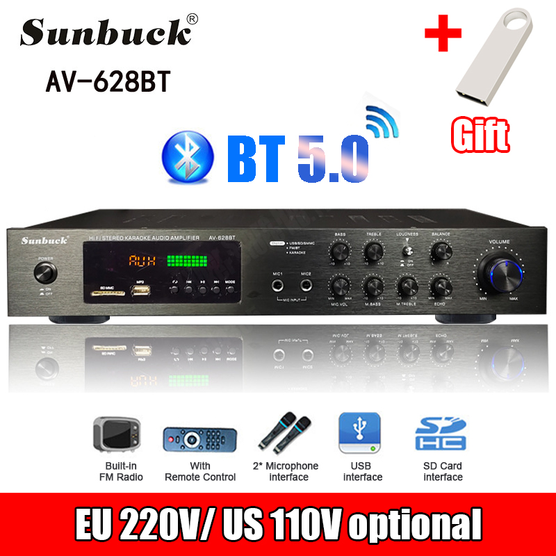 Home Cinema Bluetooth - 110/220V 2000W Bluetooth Güç Amplifikatörü Ses