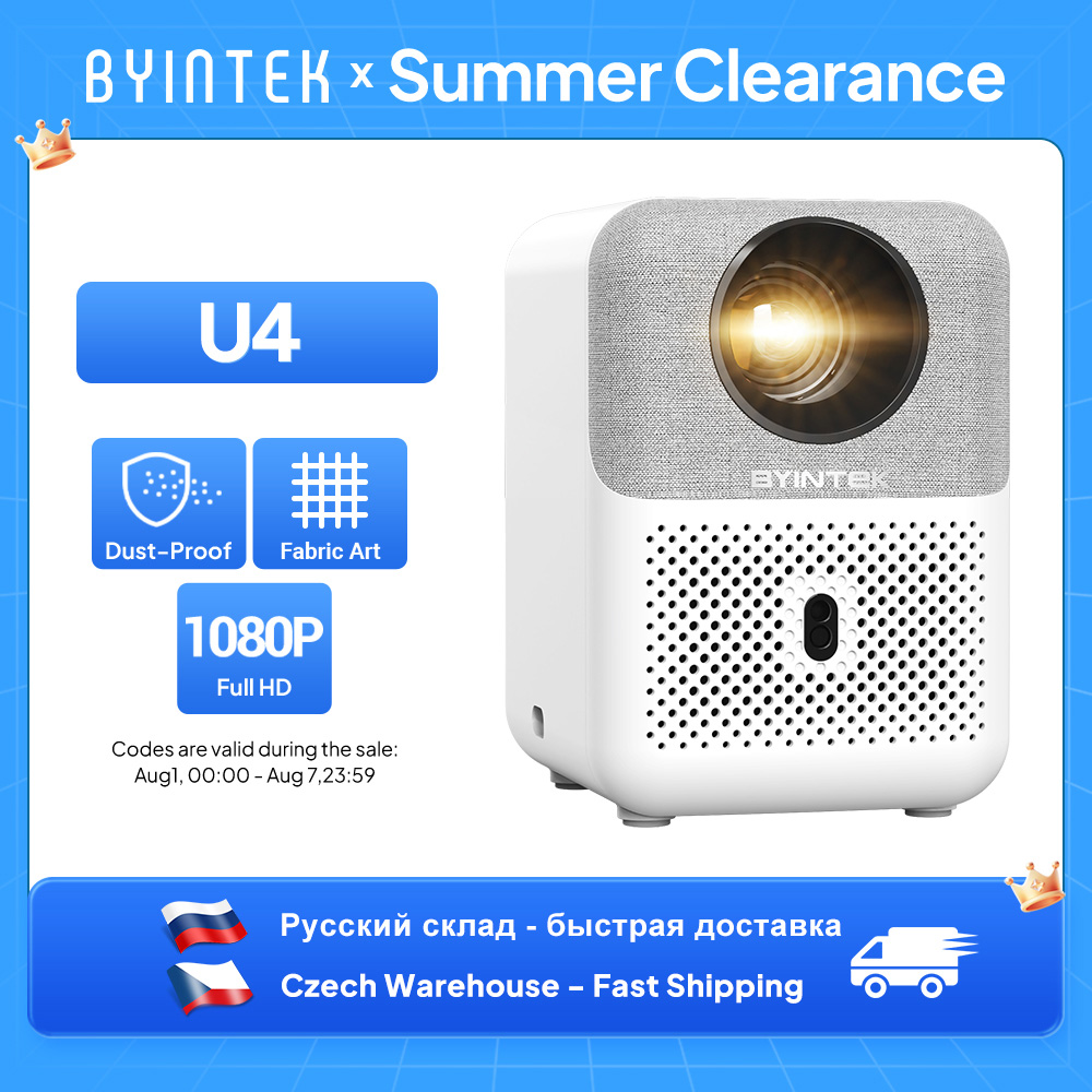 Home Cinema Bluetooth - BYINTEK Full HD Mini Projektör U4