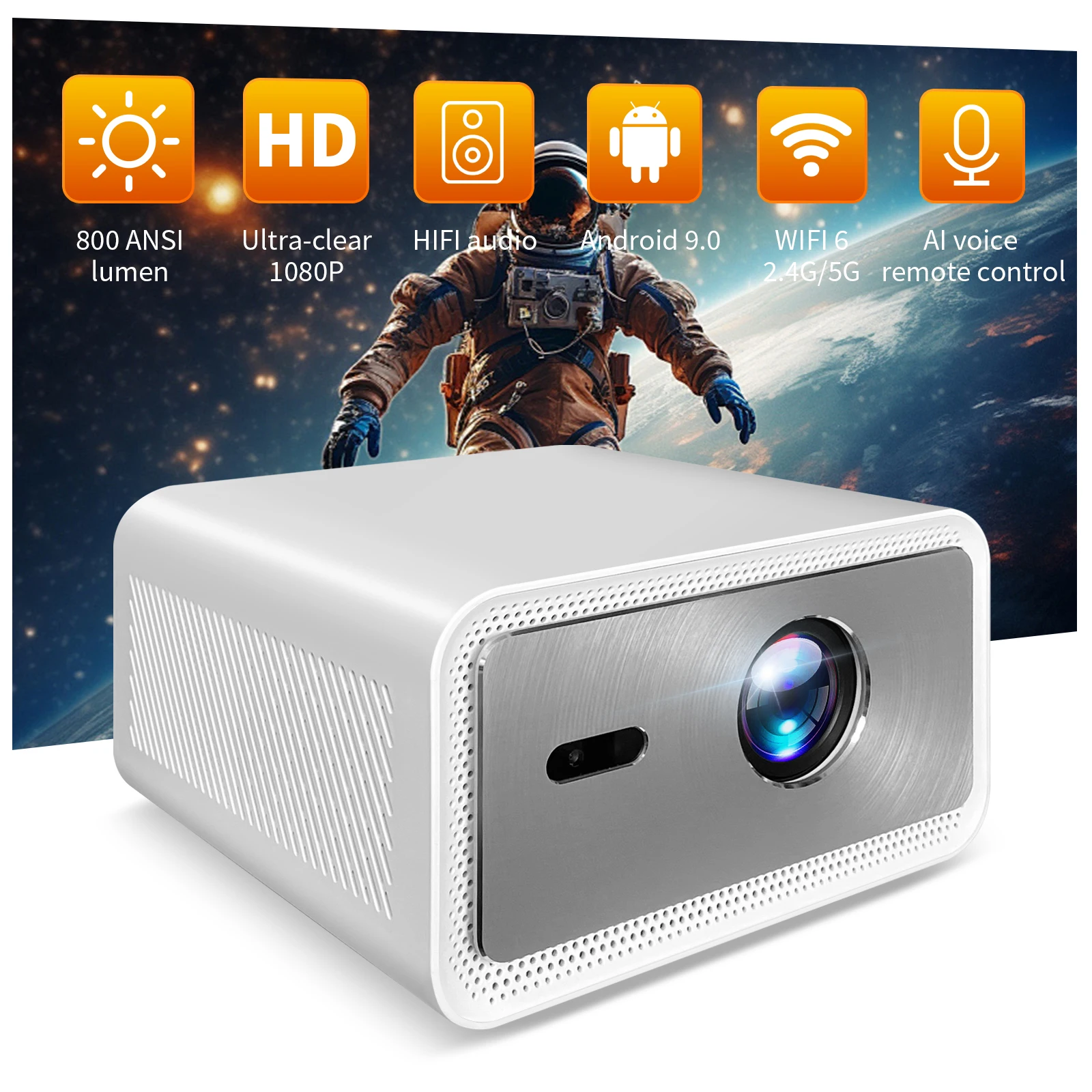 Home Cinema Experience - 2025 4K Ultra HD Projektör, Tamamen