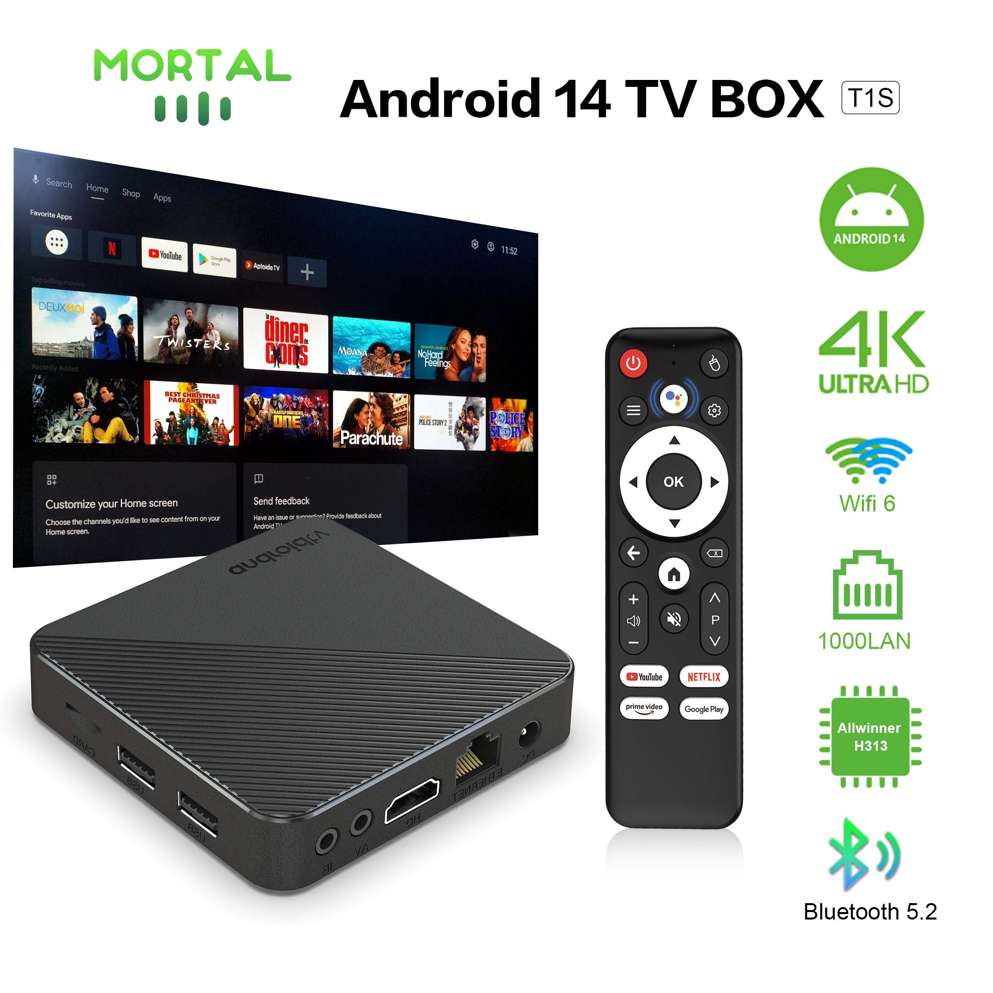 Home Cinema Kit - Android14 Akıllı Ev Sineması TV Kutusu