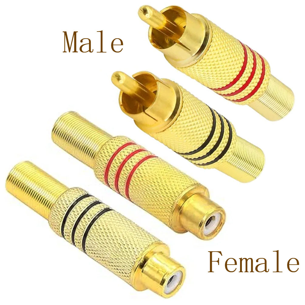 Home Cinema Hall - 4 adet RCA fiş altın kaplama