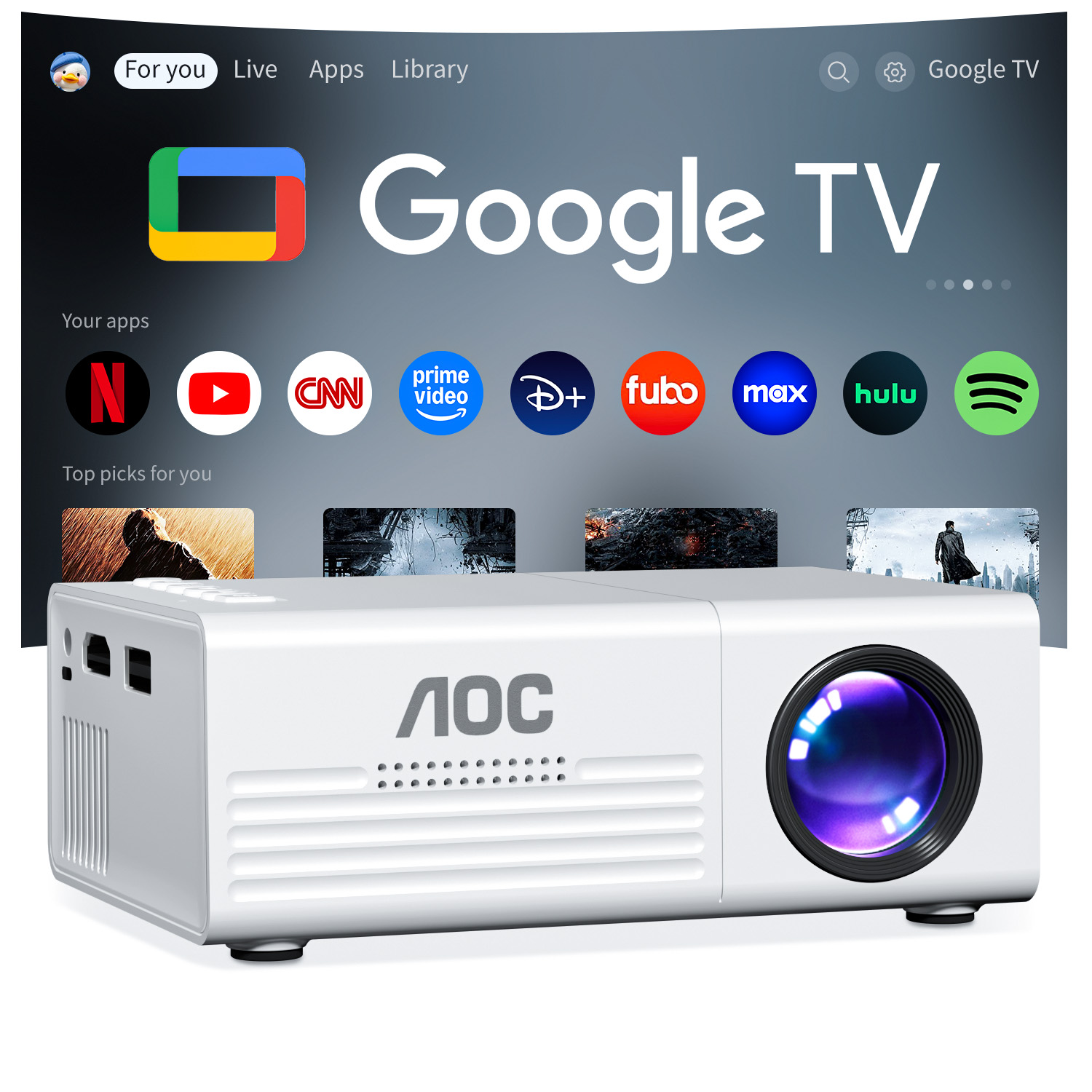AOC Mini Projektör TFT LCD Wif - Home Cinema Media Player incelemesi ve fiyatı