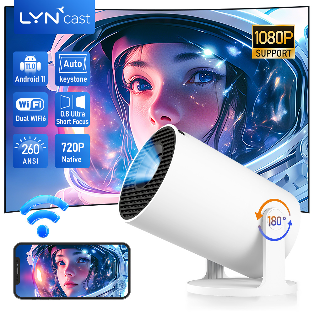 LynCast Projektör X1BQ 4K Andr - Home Cinema Hdmi incelemesi ve fiyatı