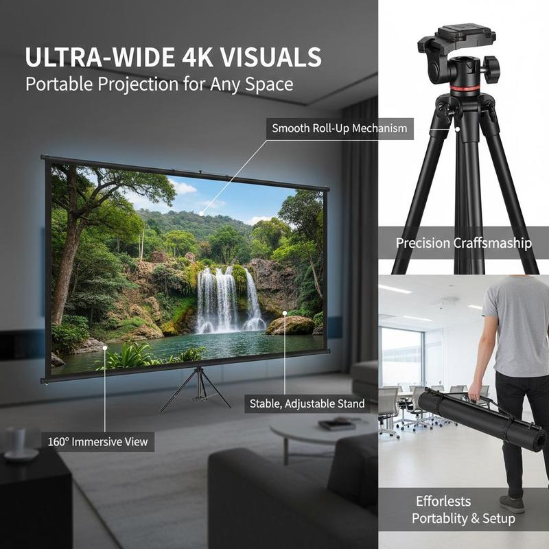 Taşınabilir Projeksiyon Ekranı - Home Cinema Gaming incelemesi ve fiyatı