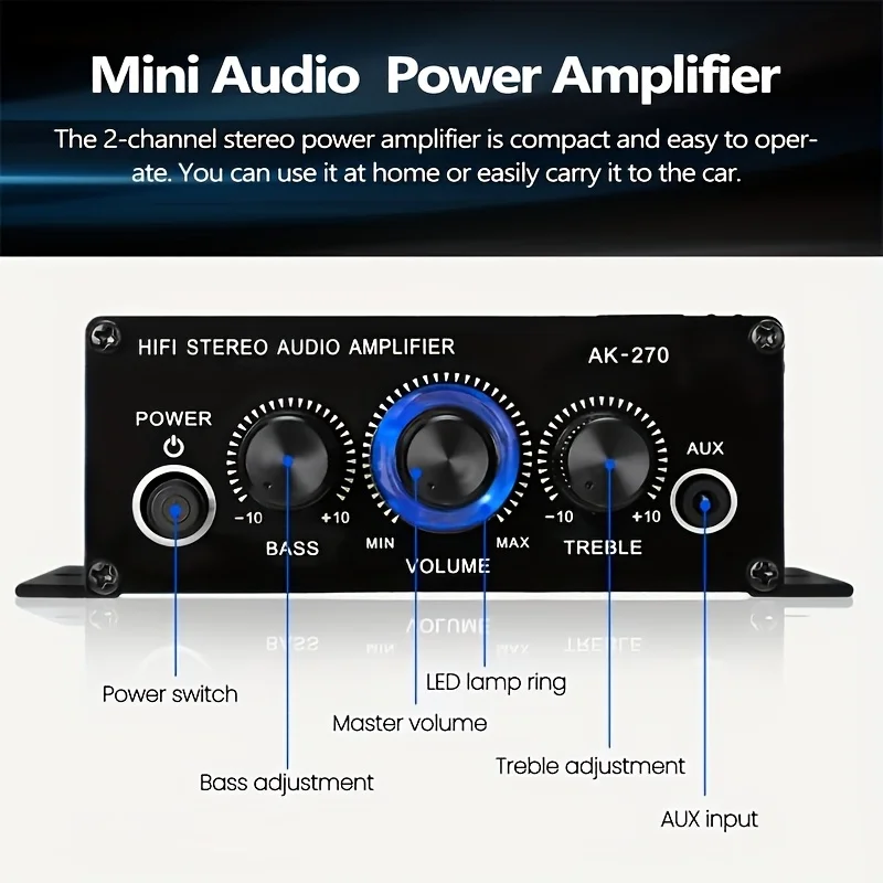 AK-270 400W Mini Güç Amplifika - Home Cinema Hall incelemesi ve fiyatı