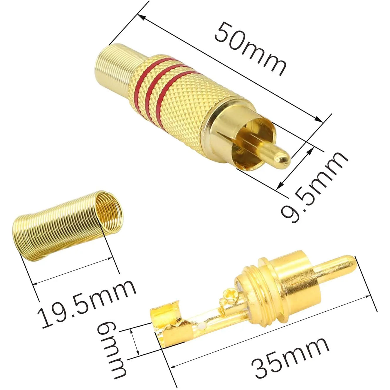 4 adet RCA fiş altın kaplama l - Home Cinema Hall incelemesi ve fiyatı