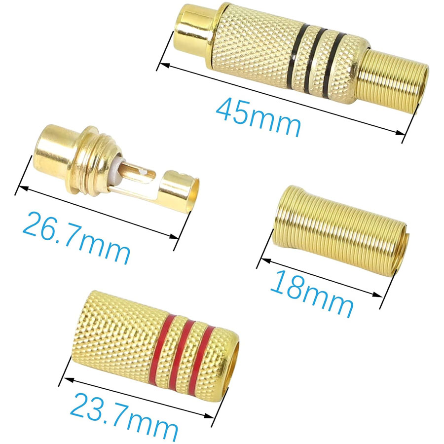 4 adet RCA fiş altın kaplama l - Home Cinema Hall incelemesi ve fiyatı